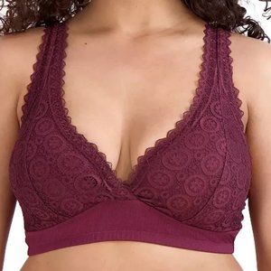 Juniors' SO Convertible Lace Bralette SO10551 Wine NWT